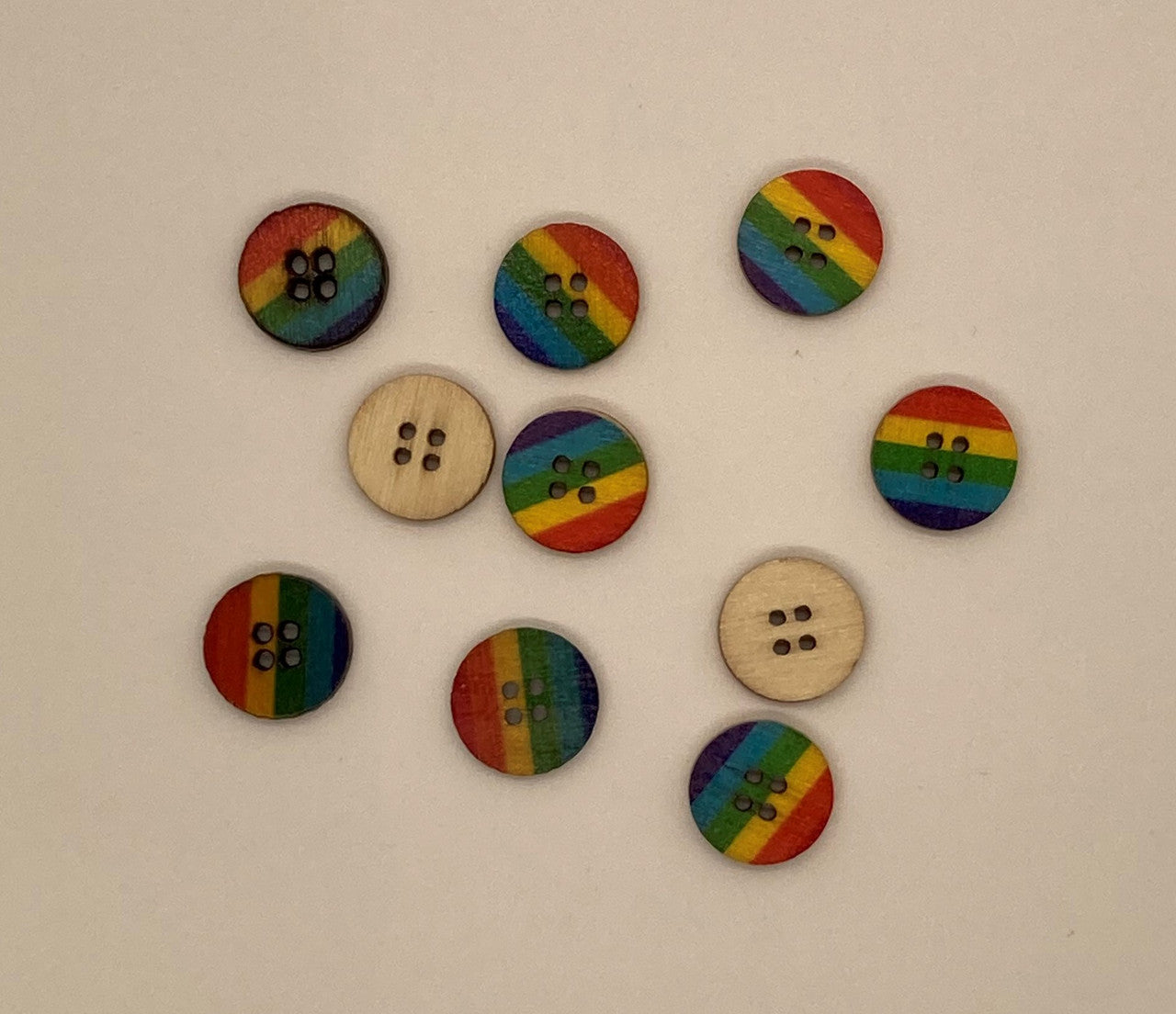 ROY stripes button - 5/8" (15 mm)