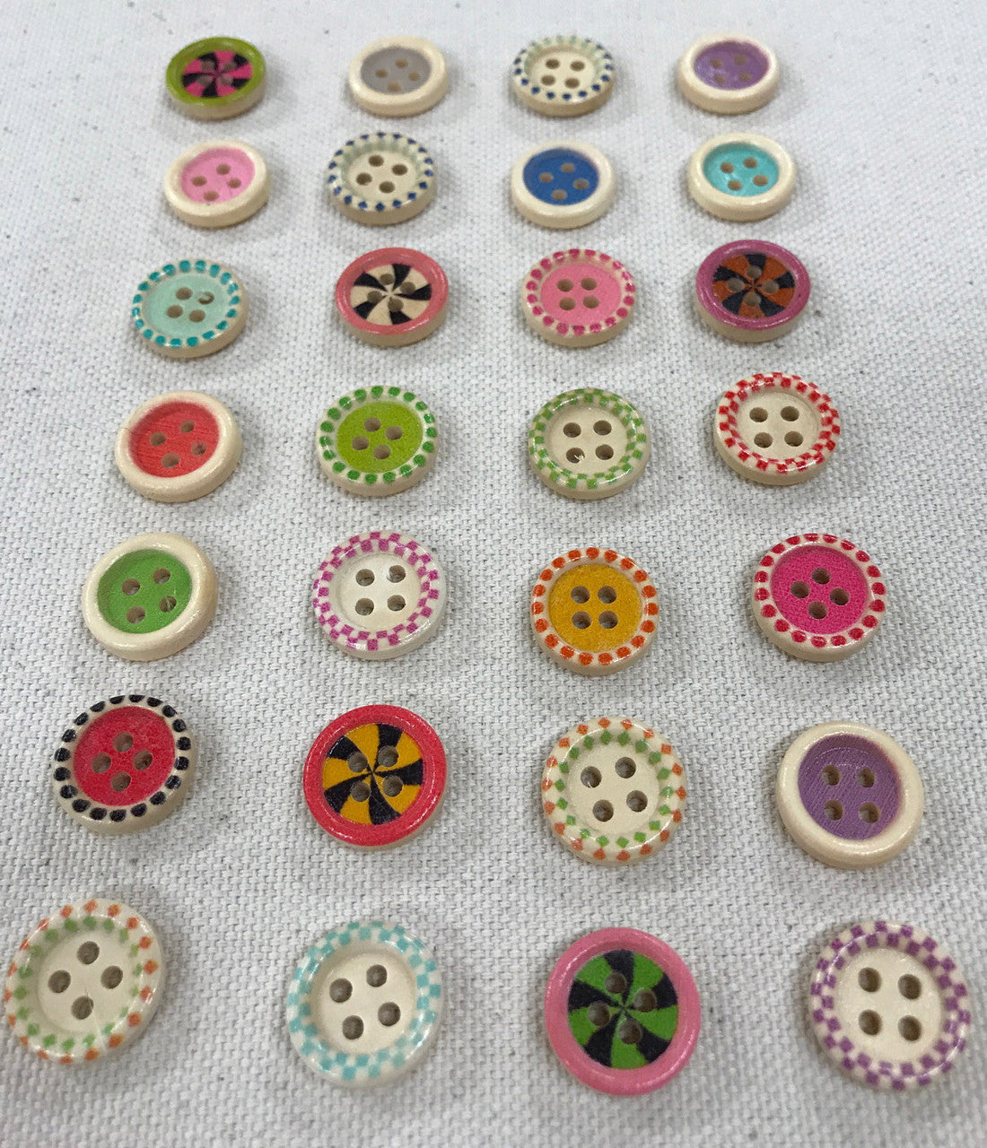 candy wood buttons - 5/8" (15mm)