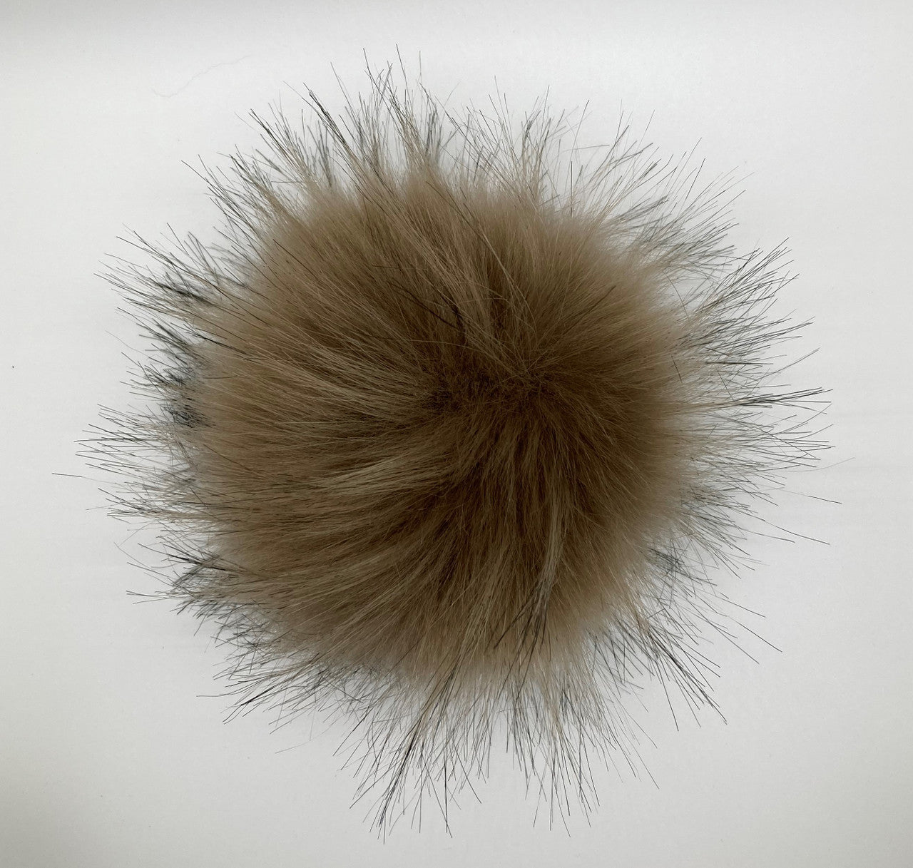 mocha faux pompom (13-15 cm)