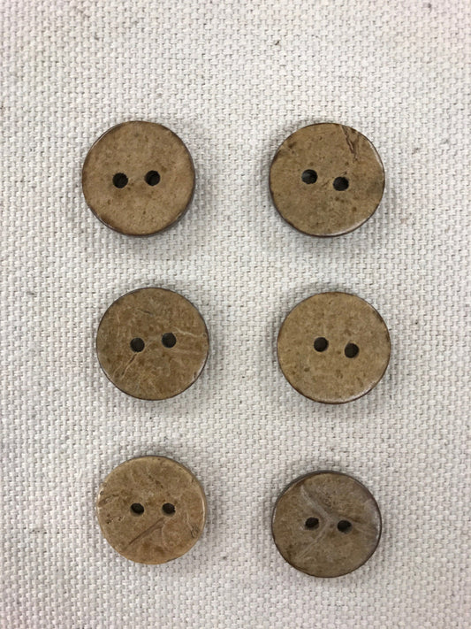 coconut shell buttons - 5/8" (15mm)