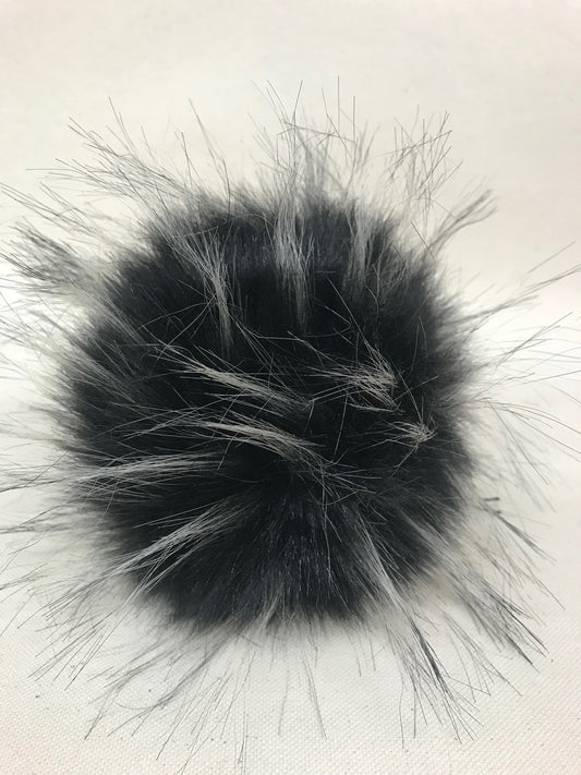 charcoal faux pompom (13-15 cm)